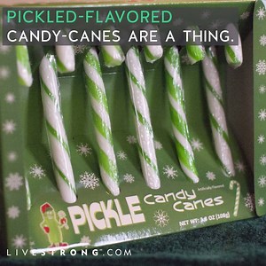 1.1M views · 810 reactions | Good news: Pickle-flavored candy canes! Bad news: They're still just as unhealthy as regular candy canes  | LIVESTRONG.COM | Facebook