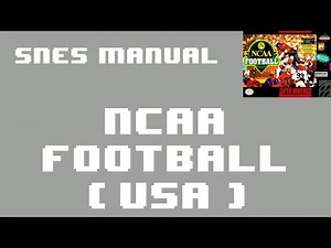 [SNES Manual] NCAA Football (USA) Animated Game Manual - for Super Nintendo / Famicom