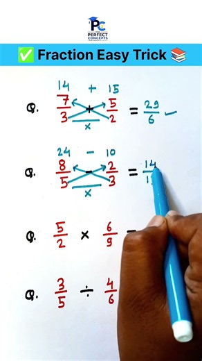 Fraction Easy Trick 🔥✅ #fraction #maths #mathstricks #mathematics #easytrick #fastcalculation #trick