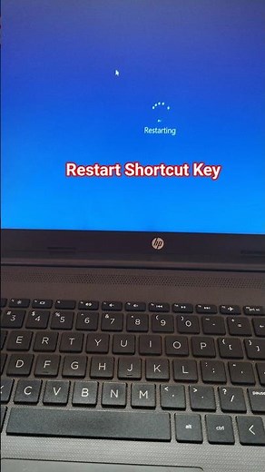 laptop restart shortcut key windows 10