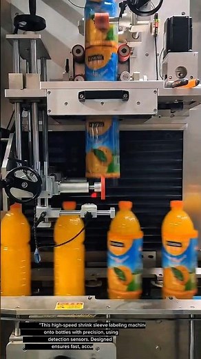 "High-Speed Bottle Labeling Machine in Action | Satisfying Industrial Automation Process"