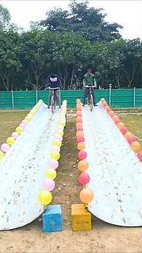 Epic Balloon Pop Obstacle Challenge — Don’t Run Out of Time! 🎈😱 #shorts