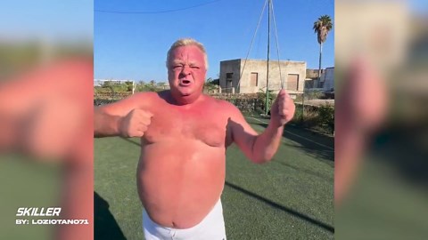 Mini Ronaldo training like a pro