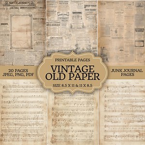 Vintage Ephemera Printables | Digital Book Pages for Junk Journals, Scrapbooking & Crafts | Instant Download of Real Antique Paper - Etsy