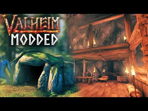 BUILDING IN A TROLL CAVE! Modded Valheim EP1