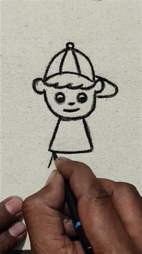 How to draw a Baby boy with Cap