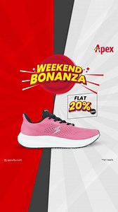 🎉🛍 Don't miss out on incredible deals at the Apex Weekend Bonanza! 🎉🛍 🚨 Offer Alert! 🚨 ✔ Enjoy FLAT 20% OFF on all live products on the website. ✔ This offer is exclusively valid this Friday & Saturday. ✔ Explore over 4500 collections. ✔ The offer is not applicable for gift vouchers. EMI Payment Option Now Available Exclusively on Apex4U.com | Apex