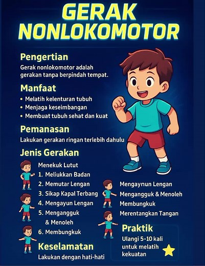 MATERI DAN LKPD PJOK GERAK NONLOKOMOTOR KELAS 1