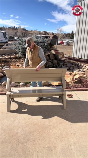 Convert-a-Bench Patio Table #qvc #table #bench #loveatfirstfind #tiktokshopcreatorpicks