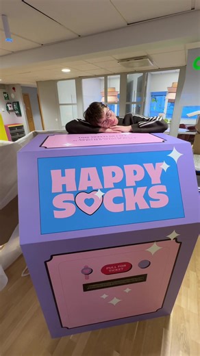 Guess what we're doing with this? 🤭 #HappySocks #unboxing #valentinesday