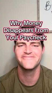 Why Money Disappears From Your Paycheck #budget