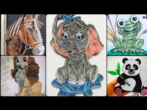 2020 Most Attractive 3D Quilling Art Animals || Paper Quilling Animals art Pattern for Beginners