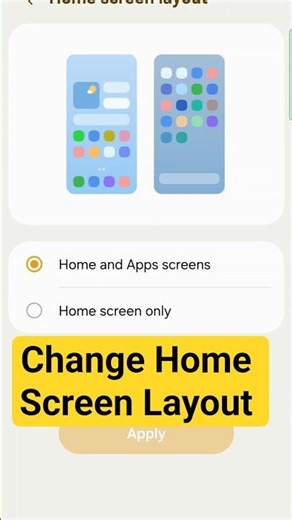 Change Home Screen Layout 🤩 Samsung 📲. #shorts