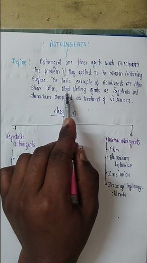 Astringent Drugs And Classification #pharmcology