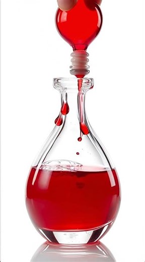 Red Gel Ball Drop in Perfume Bottle — Ultra Satisfying Slow-Mo ASMR 💧🔥#shorts #aishorts #asmr