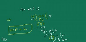 h.c.f by long division method... | Filo