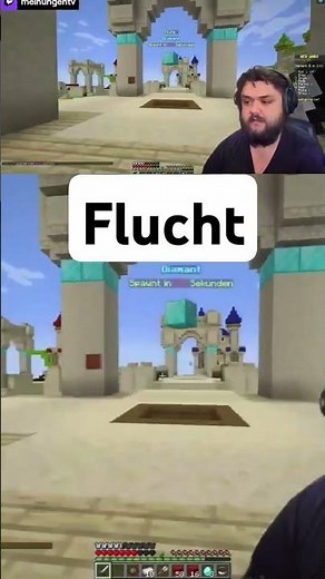 Flucht in Minecraft Bedwars auf Hypixel