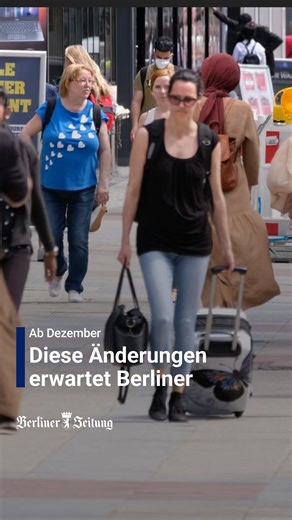 Neuer Bahn-Fahrplan, mehr Parkzonen, schnellere BER-Anbindung und Änderungen bei Renten & Rundfunk – das ändert sich ab Dezember. Mehr dazu: https://www.berliner-zeitung.de/news/ab-dezember-diese-aenderungen-erwarten-berlinerinnen-und-berliner-li.10007204 | Berliner Zeitung