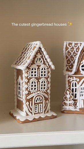 Our lighted gingerbread houses are the sweetest addition to your Christmas decor!  Available in three sizes, they bring a soft, cozy glow and timeless holiday charm to any space. ✨ Comment SHOP for the link to be sent straight to your inbox! #LightedGingerbreadHouses #ChristmasDecorIdeas #NeutralHolidayDecor #CozyHomeDecor #HolidayShelfStyling #ChristmasInspo #GingerbreadDecor #WinterHomeDecor #HolidayGlow | Eco Chic Home | Facebook