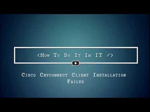 Cisco Anyconnect Installation failed with prematurely error