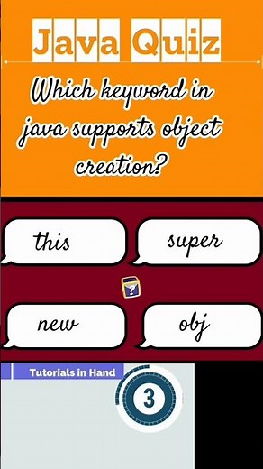 which keyword in java supports object creation 🔥 #java #javatutorial #javainstitute #javashorts