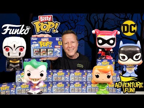 16 Funko Bitty Pop! DC including Hyper Rares Robot Batman & Batman Beyond, AdventureFun Toy review!