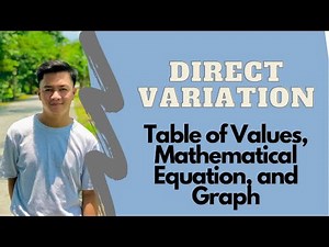Direct Variation Table of Values, Graph, and Equation