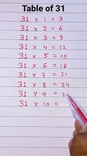 Trick For 31th Table