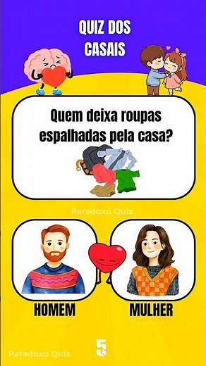 Quiz dos Casais 💑 Teste seu Relacionamento!