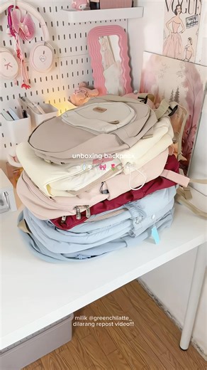 asmr unboxing backpack 🪞🛍️🌷 #unboxing #shorts