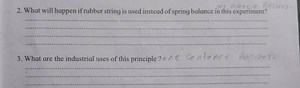Question 2What will happen if a rubber string is used instead ... | Filo