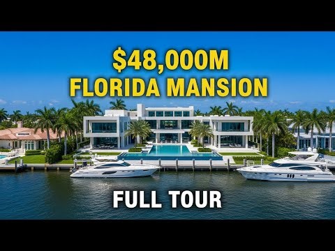 Inside Florida’s $48,000,000 Ultra Modern Waterfront Mansion with Private Superyacht Dock
