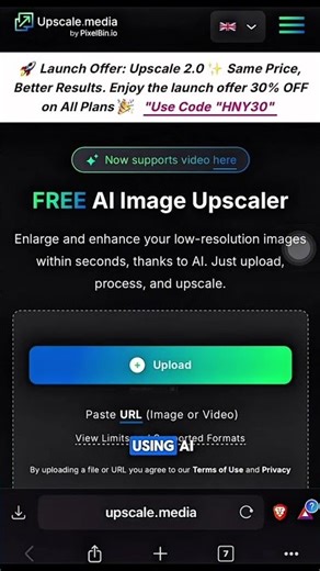 Free Website to Enhance Image Quality 🔥 | upscale.media | #shorts
