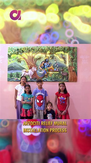 How to Install Artociti 3D Relief Mural Wall Art | Full Installation Process #mural #artociti #radhe