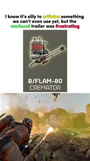 Cremator will have same amount of Damage as Flamethrower - Helldivers 2