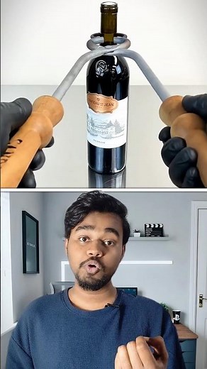 Smart Way To Open A Wine Bottle 😱🍾