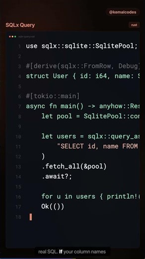 Rust Tutorial #24: Database with SQLx #Short