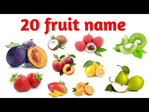 🍎 Learn Fruit Names in English || 20 Healthy Fruits for Kids || Preschool Learning 🍓