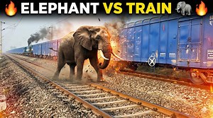 Angry Elephant Attacks a Moving Train 😱 | Shocking Wildlife Moment Caught on Camera #ElephantAttack #ElephantVsTrain #WildlifeViral #AnimalAttack #ShockingVideo #WildlifeMoments #NatureVsHuman #ViralVideo | Crazy Life Gujarati