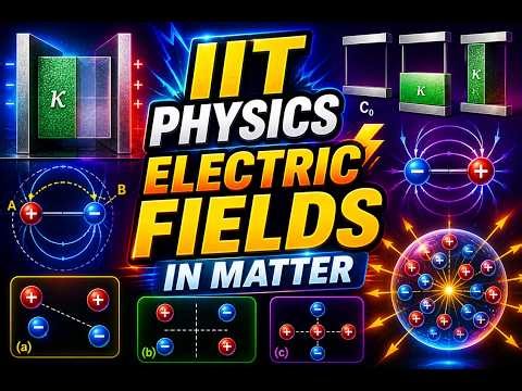 ⚡ IIT PHYSICS | Electric Fields in Matter: CAPACITORS; DIPOLES ⚡
