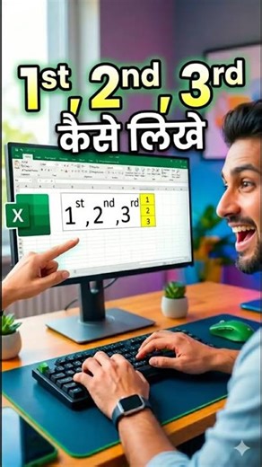 Excel me superscript kaise likhe. #exceltips