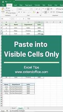 Excel Tips – Paste into Visible Cells Only