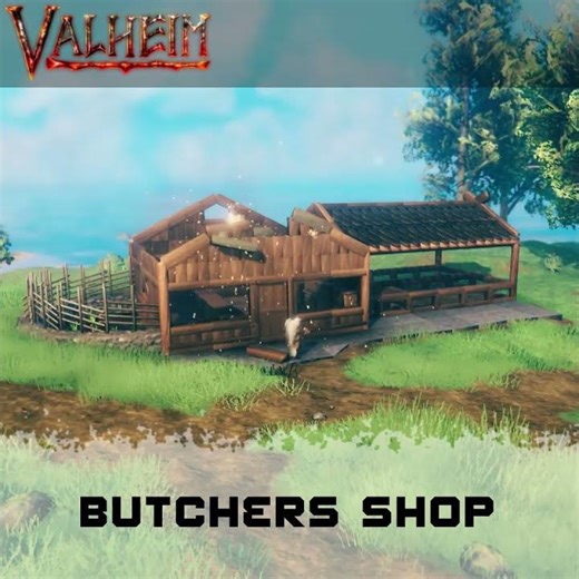 Valheim Butchers Shop - Mid Game - (Speed Build Short) #valheim #speedbuild