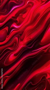 Red abstract fluid swirl background. Colorful red liquid ink or organic fluid moving and spreading slowly on black background. 4k video Stock Video