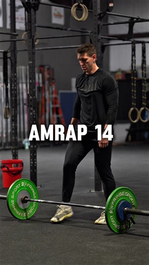 How many rounds you got? CrossFit WOD - AMRAP 14 10 Thrusters (95/65#) 100 Meter Run 10 Front Squats 100 Meter Run 10 Push Press 100 Meter Run *100 Meter Run = 1 Rep Score = Total Rounds Reps in 14 minutes Save and Share #crossfitworkout #workout #fitness #wod #metcon