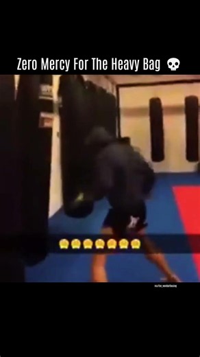 heavy bag boxing session