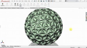 SolidWorks设计：球面上的叶子