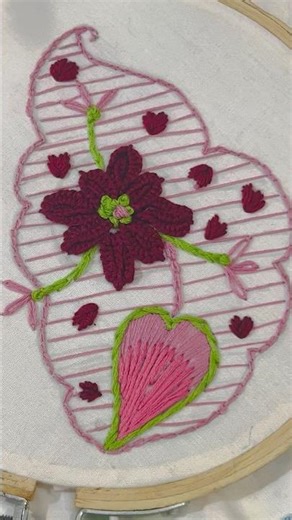 Hand Work Embroidery Design || #art #stichingtips