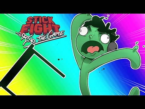 Stick Fight Funny Moments - Nogla Cheats, Then Ragequits Stick Fight!
