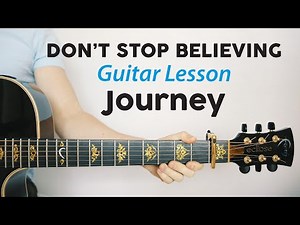 Don't Stop Believing: Journey 🎸 Acoustic Lesson (Play-Along, How To Play)